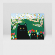 국내자체제작 고급 DIY명화그리기세트 (모드루이스 Three Black cats)